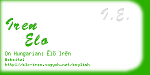 iren elo business card