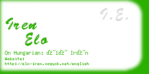 iren elo business card